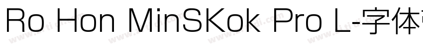 Ro Hon MinSKok Pro L字体转换